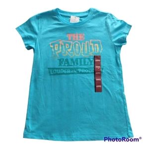 NWT Disney's The Proud Family Turquoise Girls T Shirt size L (10-12)